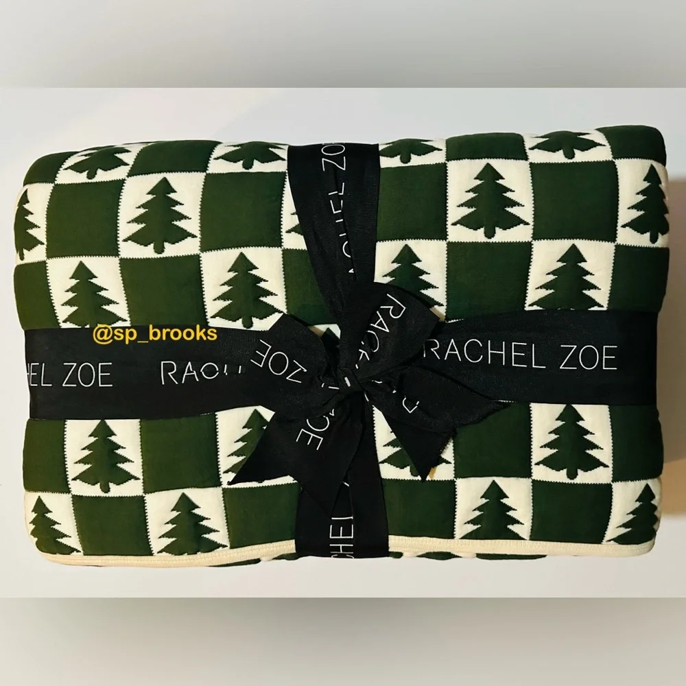 🎁Rachel Zoe Knitted Quilt - Twin / Twin XL - Reversible 100% Cotton